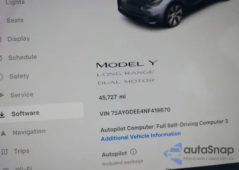 2022 Tesla Model Y Long Range Dual Motor All-Wheel Drive из США, поврежденный, VIN 7SAYGDEE4NF419670